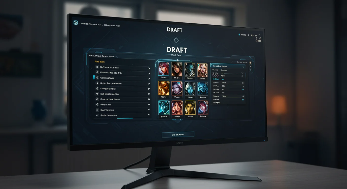 Pantalla de selección de héroes de Dota 2 durante la fase de draft competitivo