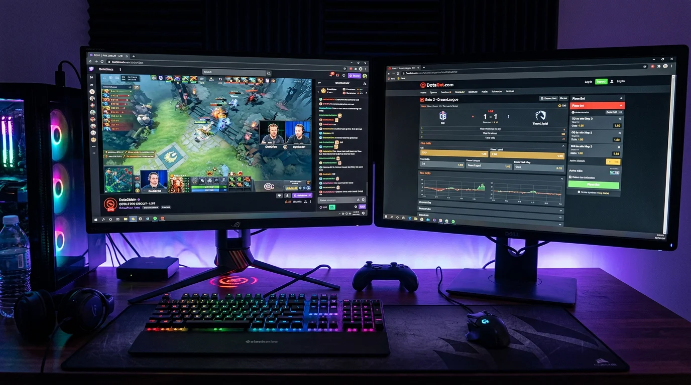 Stream en directo de un torneo profesional de Dota 2 en Twitch